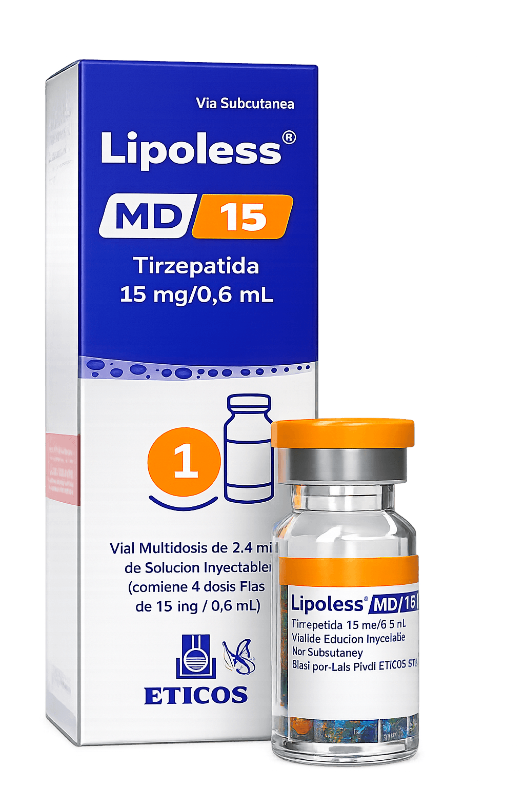 Kit 5x Lipoless MD 15mg — 4 Ampolas – Controle Metabólico