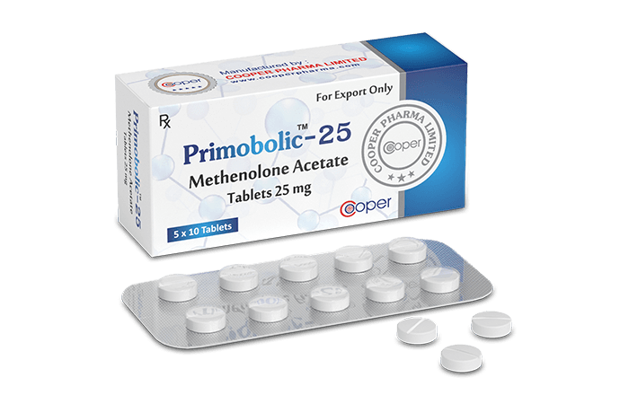 Primobolic Metenolone Acetate Oral 25mg – 50 Comprimidos — Kit 5un – TESTO
